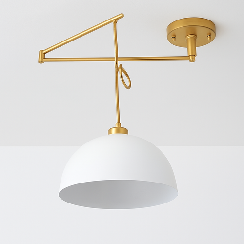 lampe pendante nordique avec conception pliante et culbuteur - vue 6 sur 9