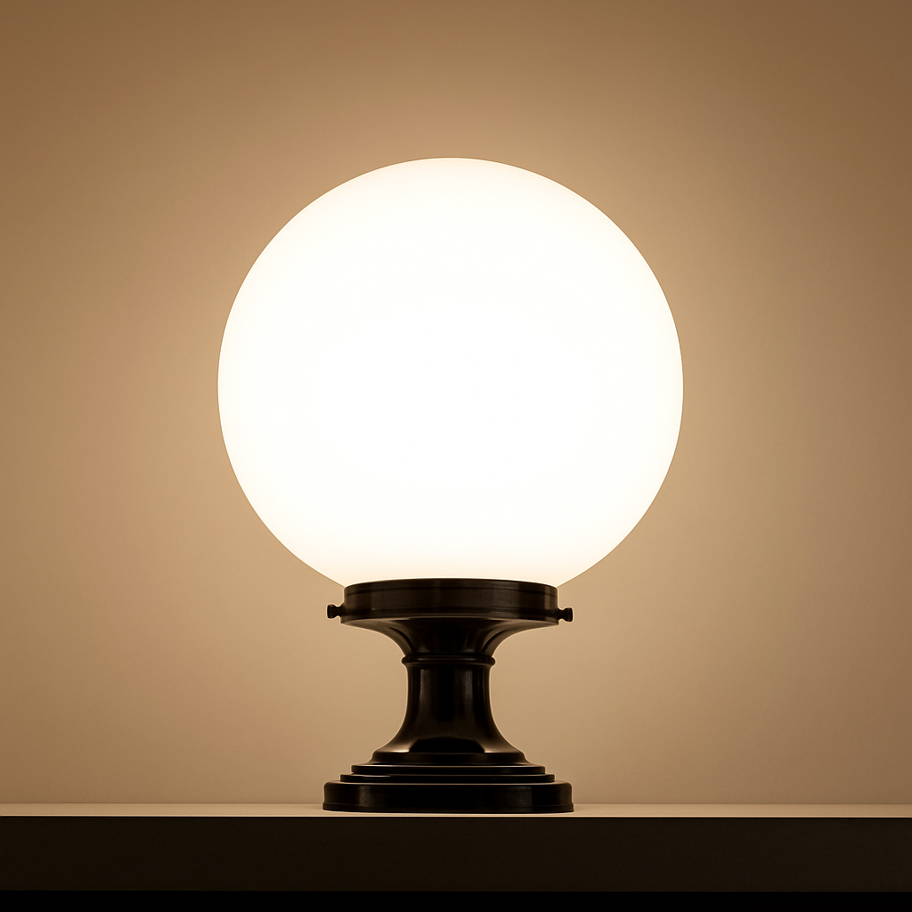 lampe pilier extérieur boule étanche pour éclairage décoratif - vue 3 sur 9