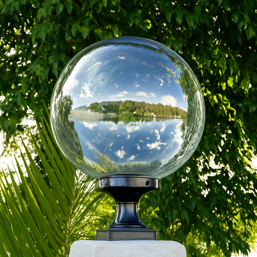 lampe pilier extérieur boule étanche pour éclairage décoratif - vue 4 sur 9