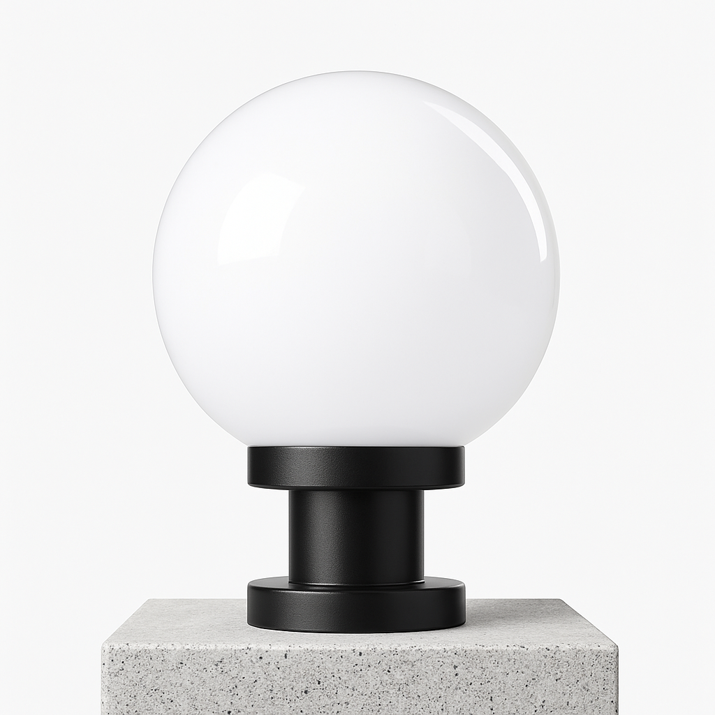lampe pilier extérieur boule étanche pour éclairage décoratif - vue 6 sur 9