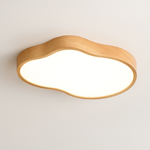 Lampe plafonnier bois LED modernes - vue 2 sur 9