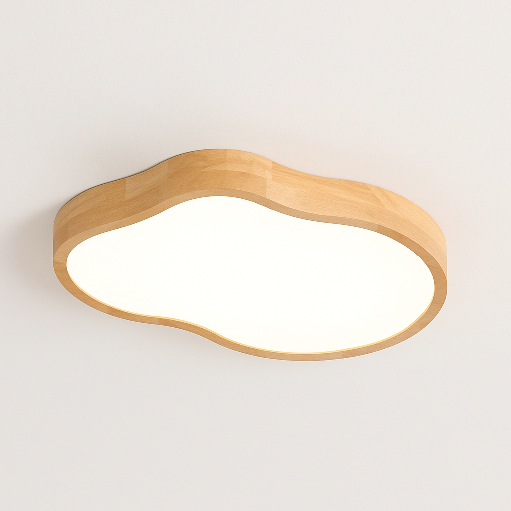 Lampe plafonnier bois LED modernes - vue 8 sur 9