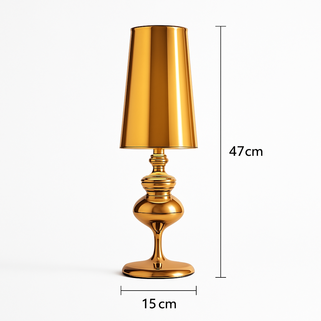 Lampe à poser design chromée moderne Living - vue 8 sur 10