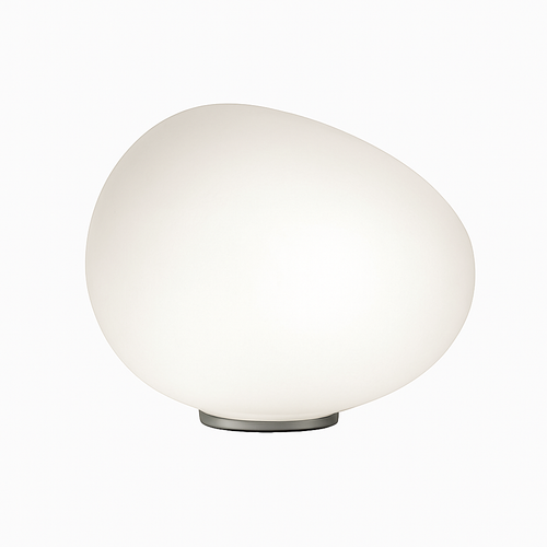 Lampe à poser design LED ambiance galet blanc Decor - vue 2 sur 7