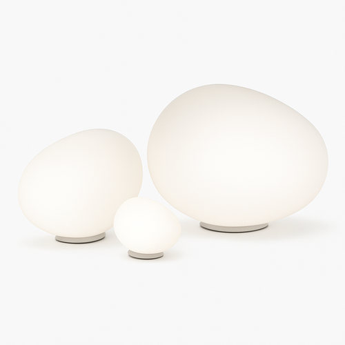 Lampe à poser design LED ambiance galet blanc Decor - vue 3 sur 7