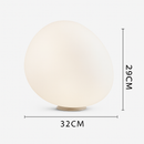 Lampe à poser design LED ambiance galet blanc Decor