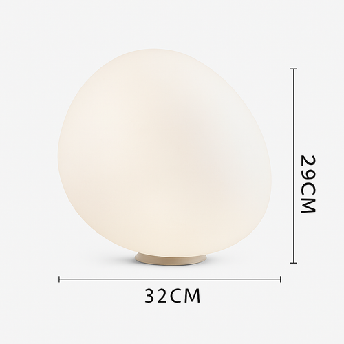 Lampe à poser design LED ambiance galet blanc Decor - vue 7 sur 7