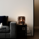 Lampe à poser design LED avec plaque en verre Creative