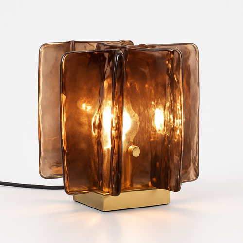 Lampe à poser design LED avec plaque en verre Creative - vue 2 sur 7