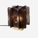 Lampe à poser design LED avec plaque en verre Creative