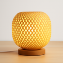 lampe à poser en rotin bambou tricotée à la main décoration intérieure