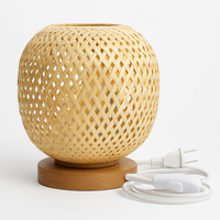 lampe à poser en rotin bambou tricotée à la main décoration intérieure
