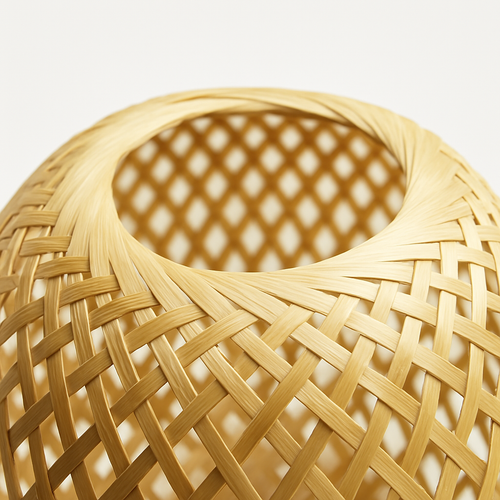 lampe à poser en rotin bambou tricotée à la main décoration intérieure - vue 7 sur 6