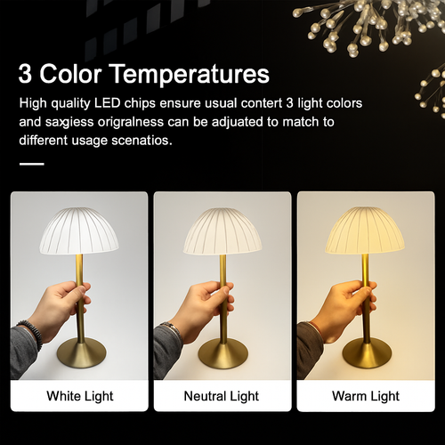 lampe à poser led tactile rechargeable sans fil pour lecture et détente - vue 4 sur 9
