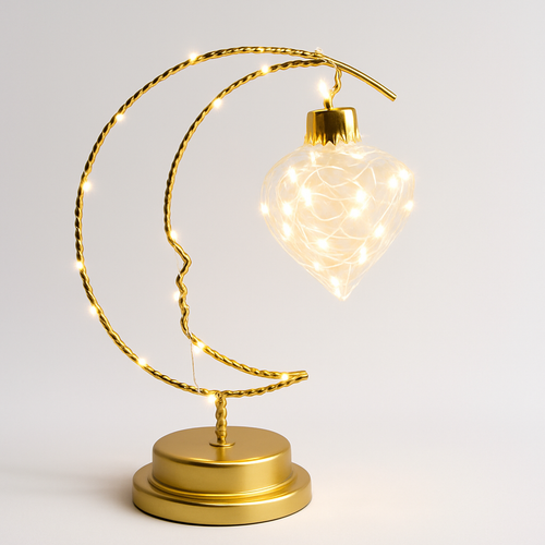 lampe à poser led étoile lune pour veilleuse et bureau - vue 2 sur 9