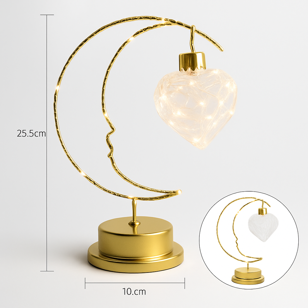 lampe à poser led étoile lune pour veilleuse et bureau - vue 9 sur 9