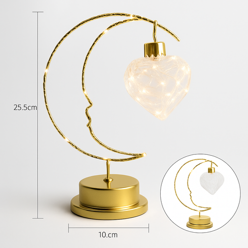 lampe à poser led étoile lune pour veilleuse et bureau - vue 10 sur 9