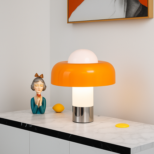 lampe à poser moderne en verre design champignon pour intérieur - vue 3 sur 7