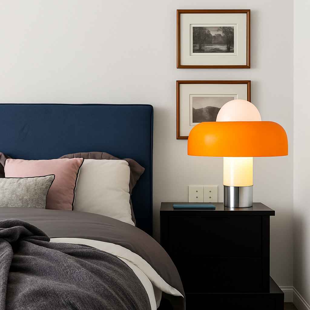 lampe à poser moderne en verre design champignon pour intérieur - vue 5 sur 7