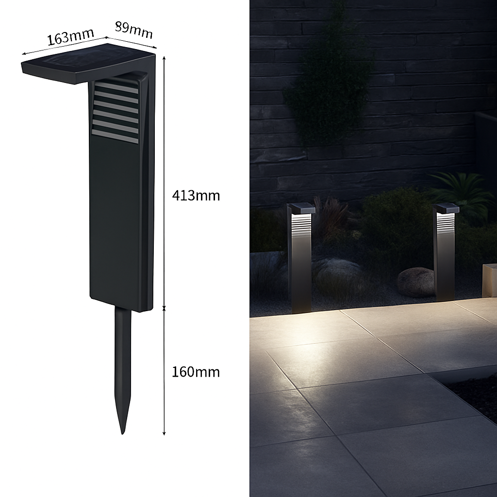 lampe solaire étanche pour éclairage extérieur de jardin - vue 11 sur 14