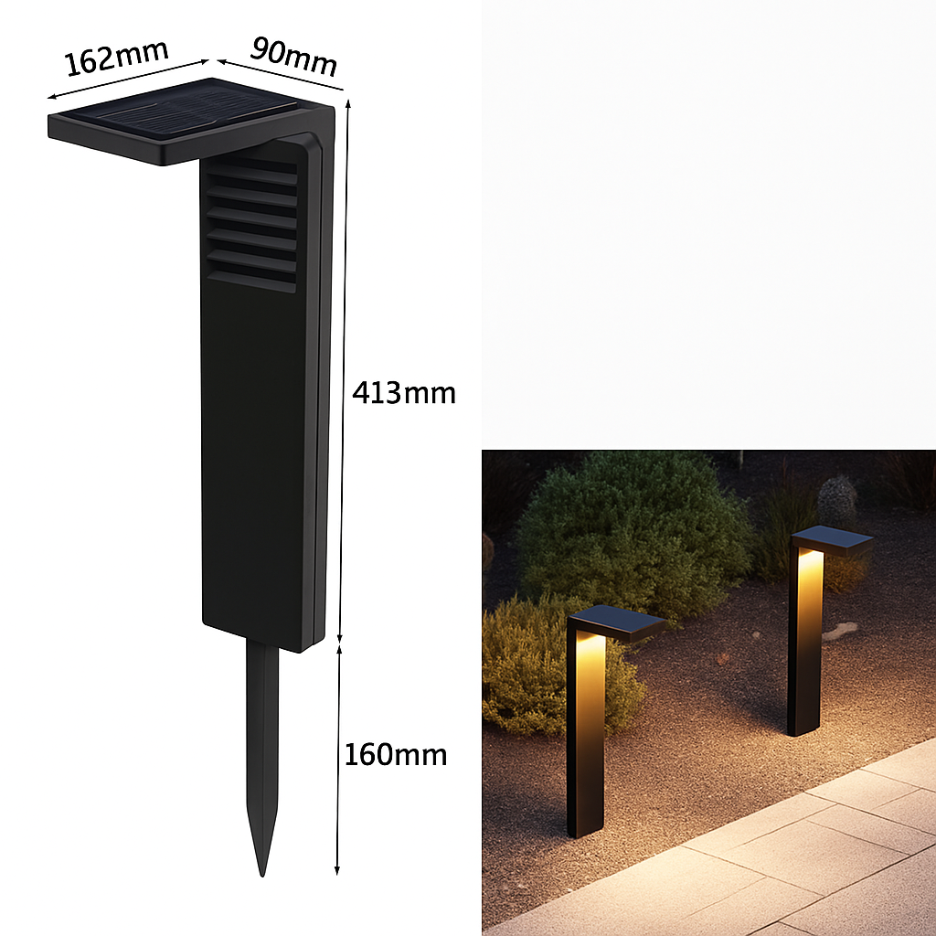 lampe solaire étanche pour éclairage extérieur de jardin - vue 12 sur 14
