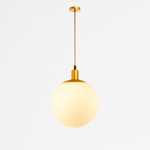 Lampe Suspension Globe Verre Blanc - vue 2 sur 15