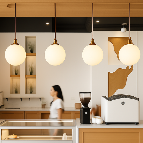 Lampe Suspension Globe Verre Blanc - vue 4 sur 15
