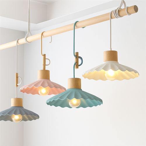 Lampe suspension simple LED nordique - vue 2 sur 16