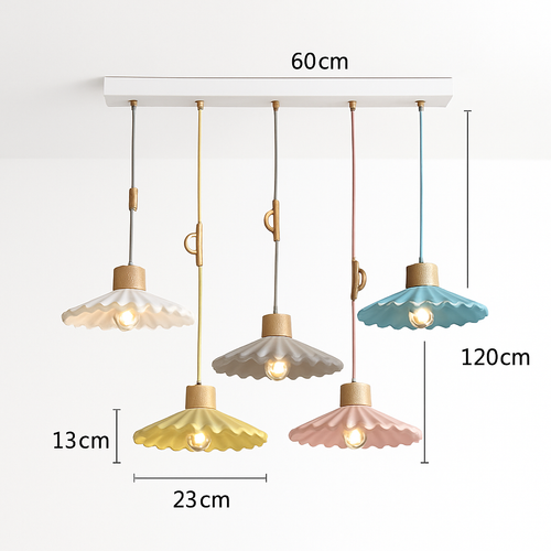 Lampe suspension simple LED nordique - vue 17 sur 16