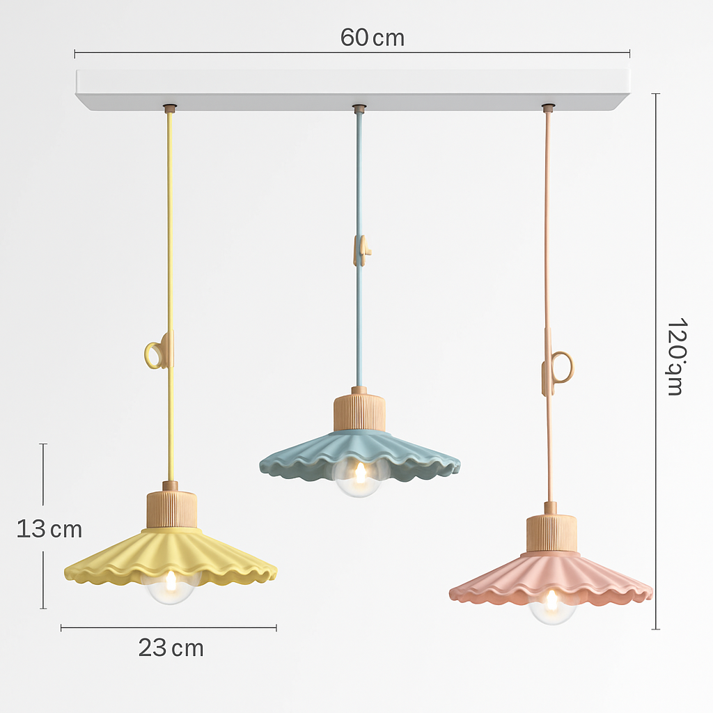 Lampe suspension simple LED nordique - vue 3 sur 16