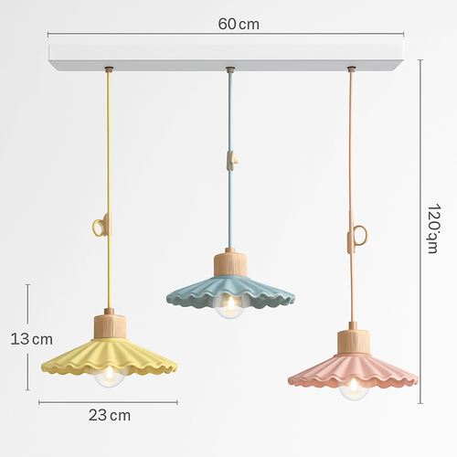 Lampe suspension simple LED nordique - vue 4 sur 16