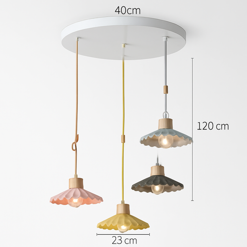 Lampe suspension simple LED nordique - vue 5 sur 16