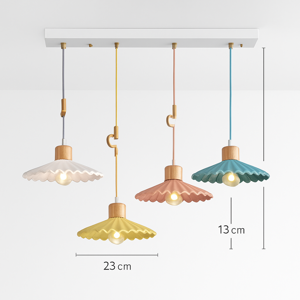 Lampe suspension simple LED nordique - vue 5 sur 16
