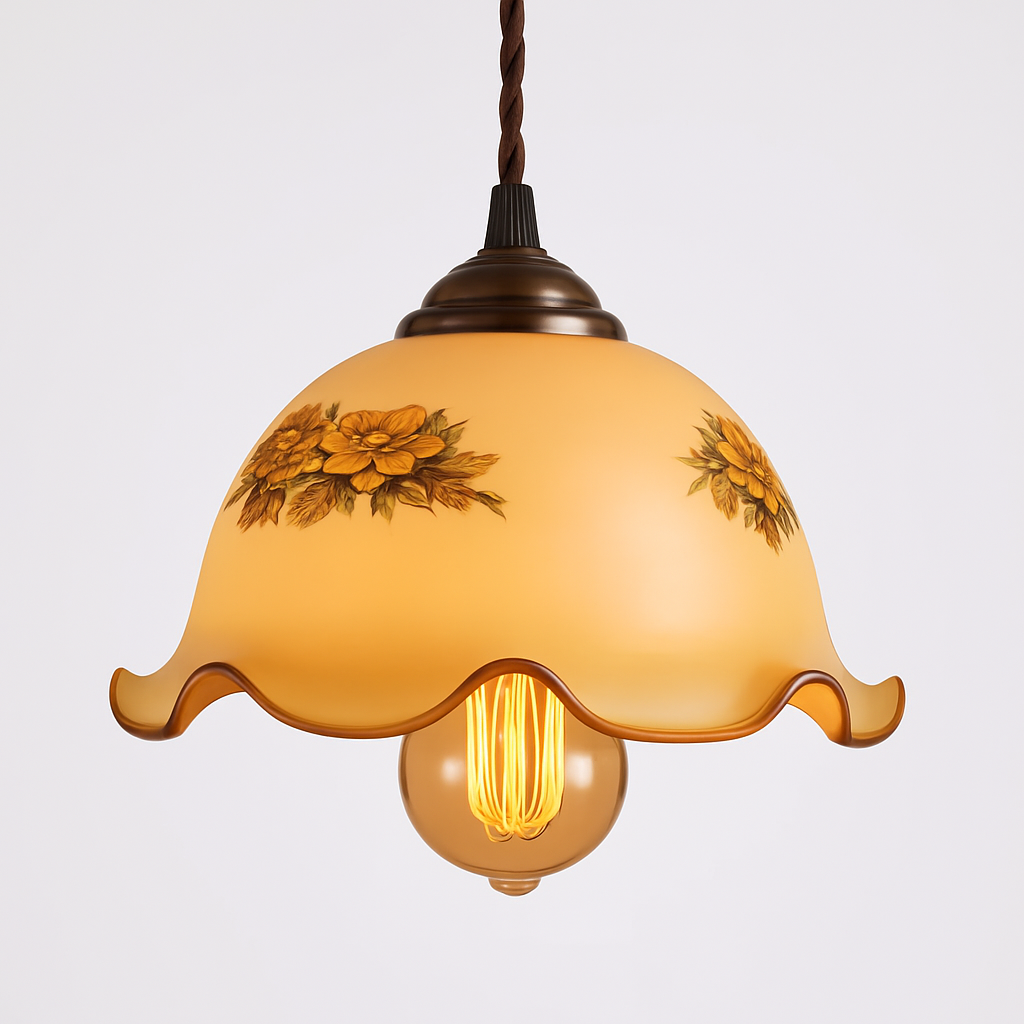 lampe suspension verre led cuivre edison vintage - vue 18 sur 30