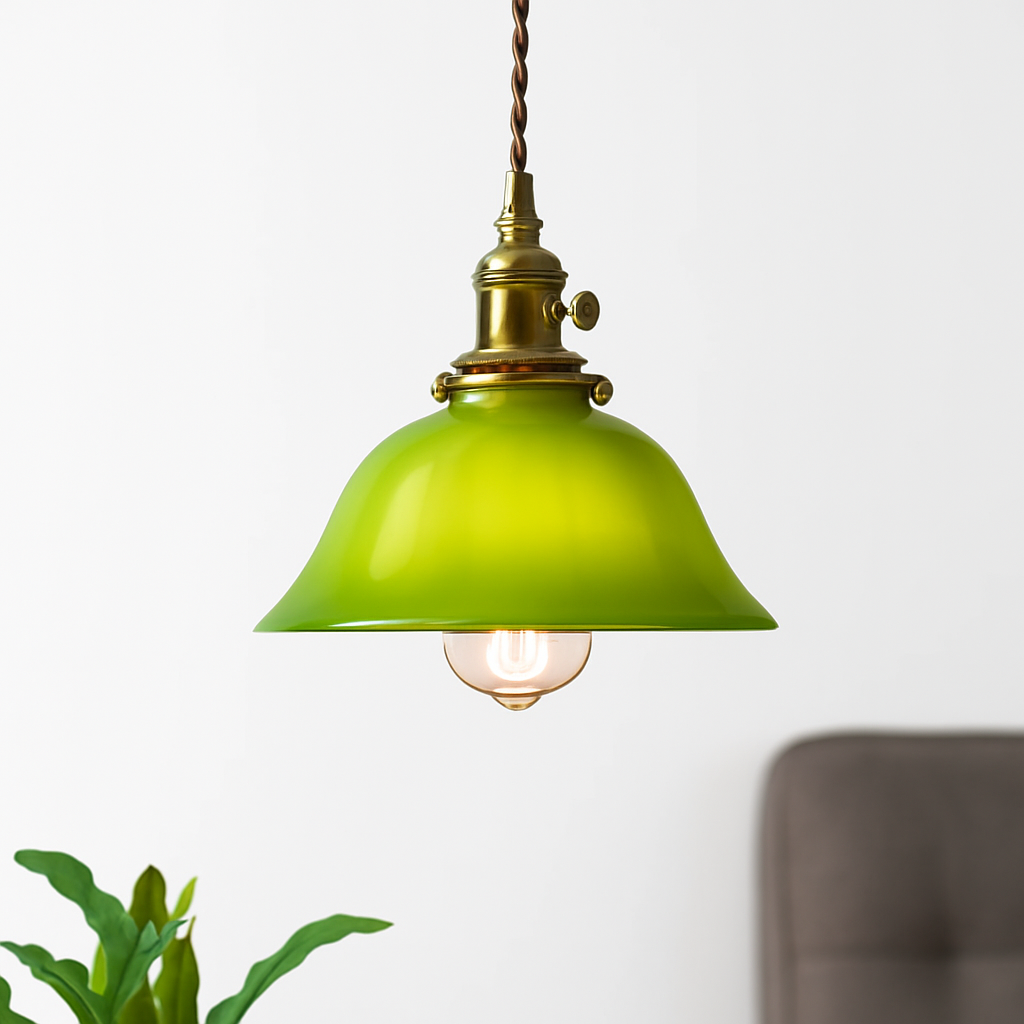 lampe suspension verre led cuivre edison vintage - vue 3 sur 30