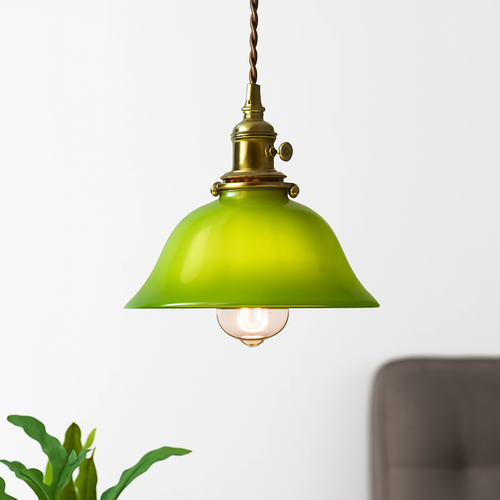 lampe suspension verre led cuivre edison vintage - vue 4 sur 30