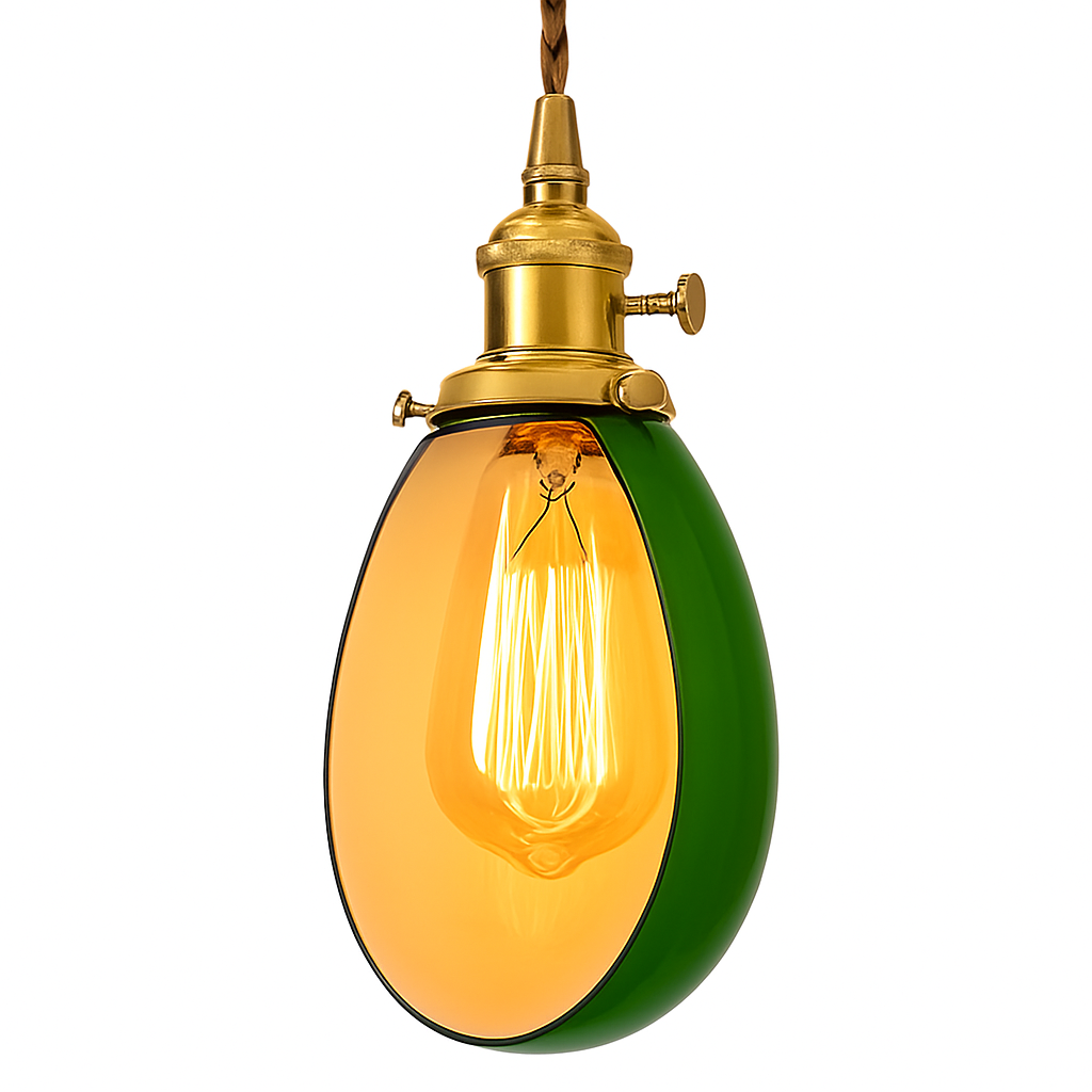 lampe suspension verre led cuivre edison vintage - vue 25 sur 30