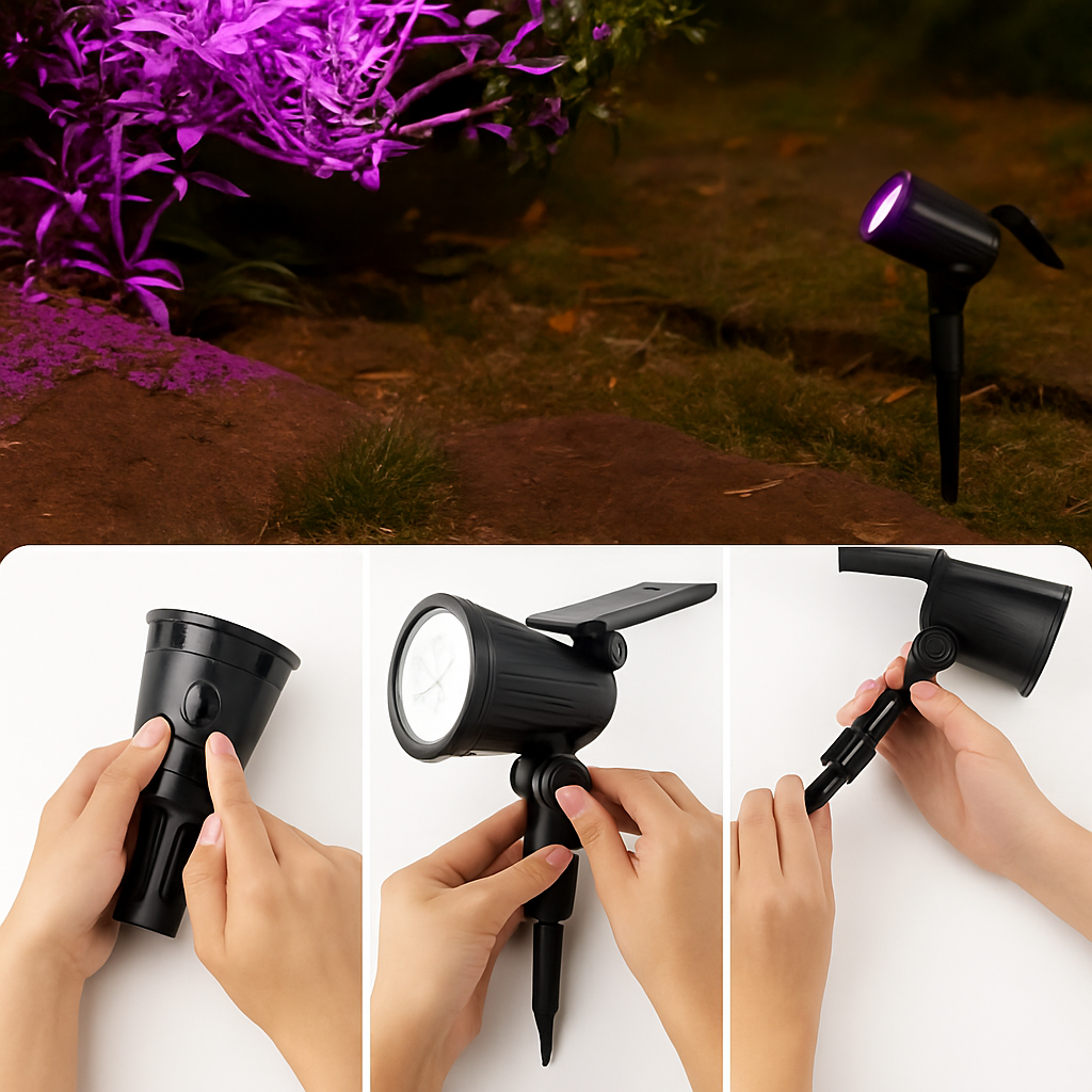 lampes solaires extérieures avec détecteur de mouvement et étanchéité - vue 7 sur 8