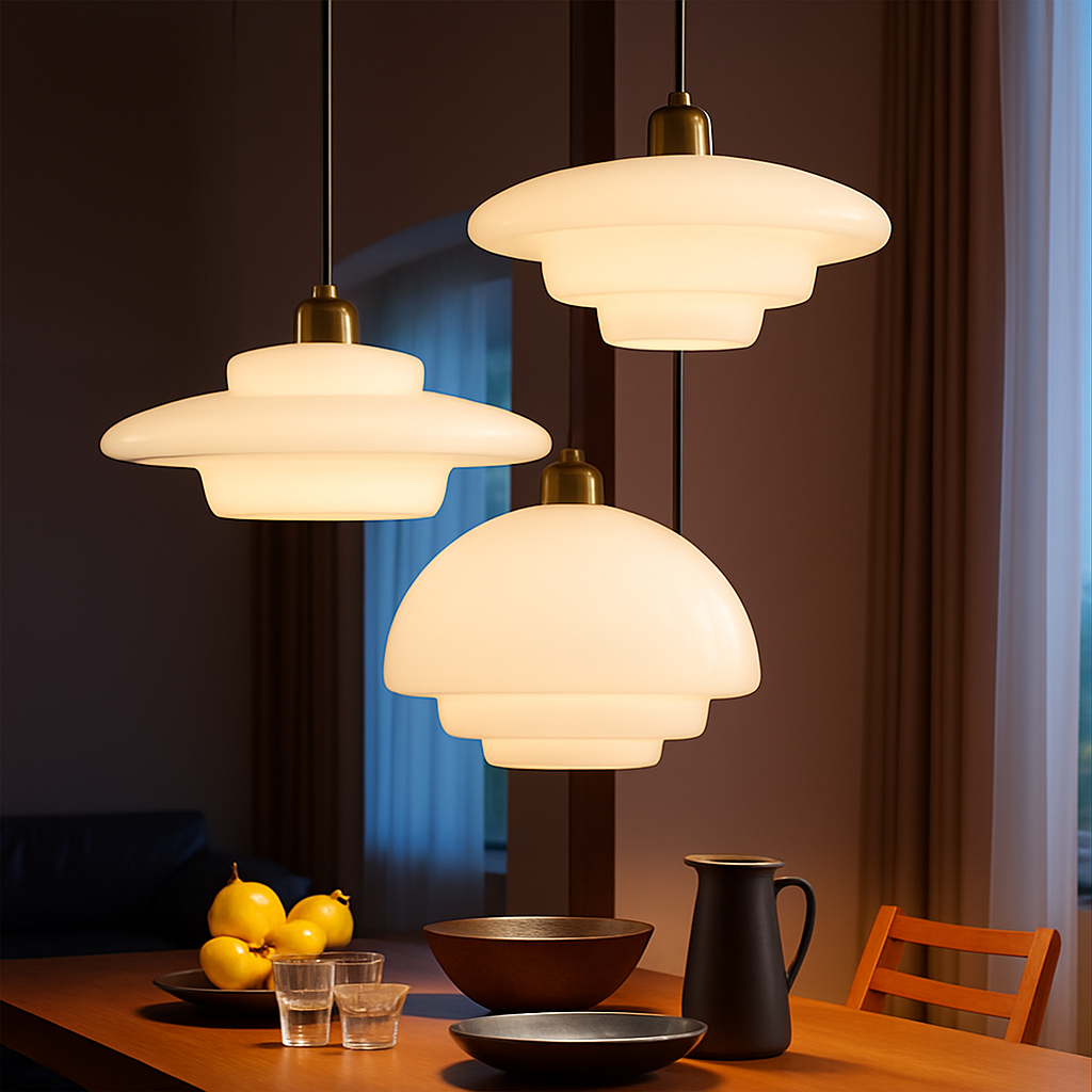 lampes suspendues led modernes art décoratif nordique crème