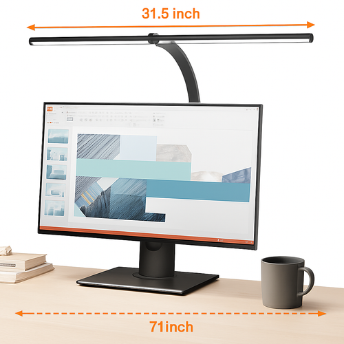 LAOPAO Lampe de bureau LED à double tête Lampes de bureau d'architecte EU/US Bureau 24W 5 modes de couleur les plus lumineux et 5 lampes de protection des yeux à intensité variable - vue 7 sur 10