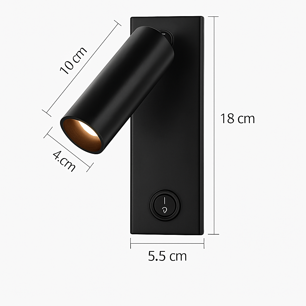Led 3W applique avec interrupteur noir et blanc Bronze créatif avec USB applique avec pour chambre chevet - vue 11 sur 12