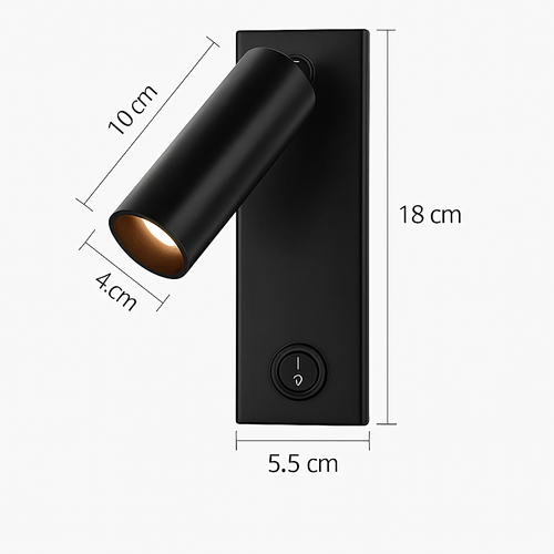 Led 3W applique avec interrupteur noir et blanc Bronze créatif avec USB applique avec pour chambre chevet - vue 12 sur 12