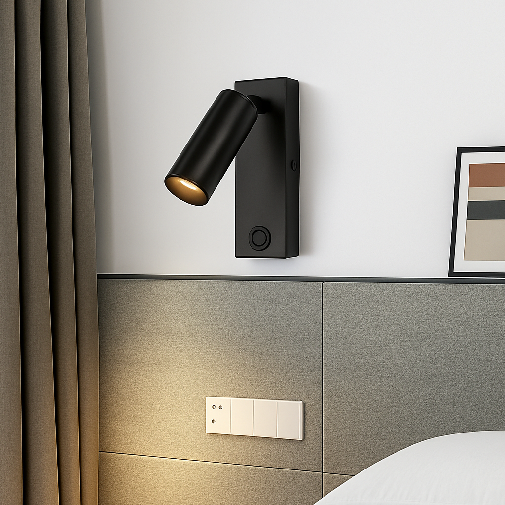 Led 3W applique avec interrupteur noir et blanc Bronze créatif avec USB applique avec pour chambre chevet - vue 3 sur 12