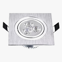 Spot LED carré vers le bas lumières 3W 5W 7W encastré Dimmable 110V 220V Spot intérieur plafond maison plafond décor