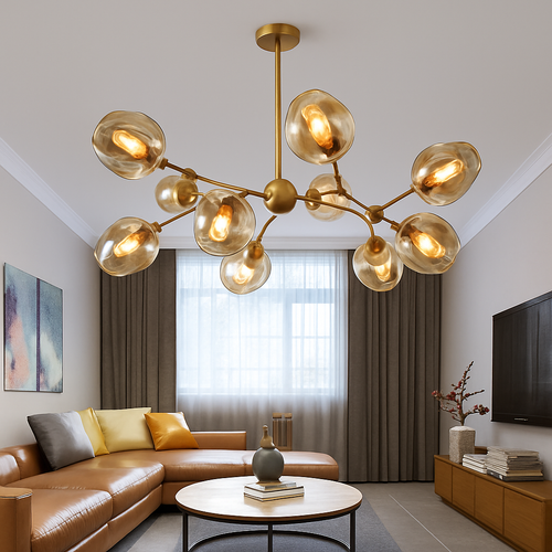 LED lustre éclairage pour la maison Restaurant salle à manger lustres en verre décor à la maison luminaire intérieur - vue 3 sur 12