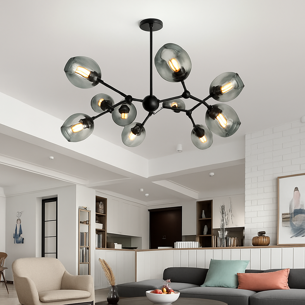 LED lustre éclairage pour la maison Restaurant salle à manger lustres en verre décor à la maison luminaire intérieur - vue 5 sur 12