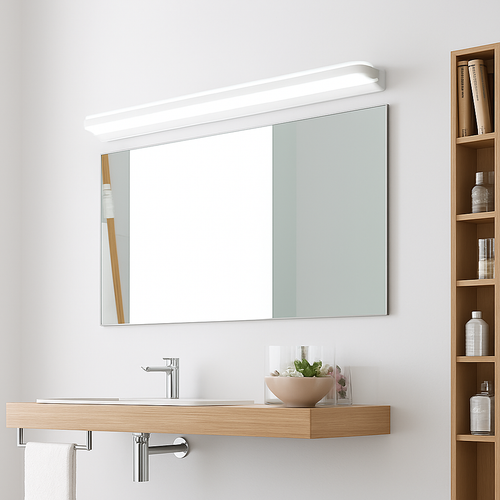Led miroir lumière moderne salle de bain lampe appliques 42/62/72/120cm acier inoxydable AC85-265V noir blanc appliques LED apliques - vue 5 sur 9