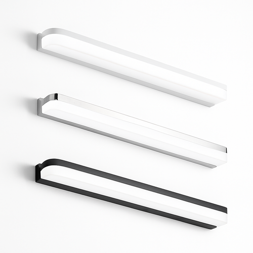 Led miroir lumière moderne salle de bain lampe appliques 42/62/72/120cm acier inoxydable AC85-265V noir blanc appliques LED apliques - vue 6 sur 9