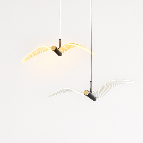 Led mouette suspension lumières chambre chevet fond tenture murale lampes pour plafond créatif décor à la maison Suspension Luminaire - vue 2 sur 9