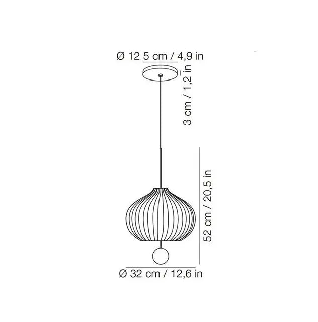 (15mai) Suspension moderne LED style chinois forme sphérique Shoutao - vue 5 sur 8